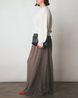 021 asymmetric wool skirt in umber