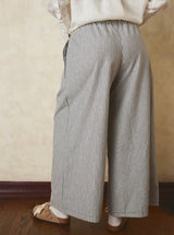036 stripe twill drawstring pants