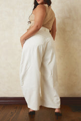 035 barrel leg jeans in cream cord
