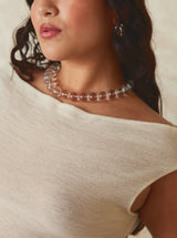 033 off the shoulder knit top in wheat