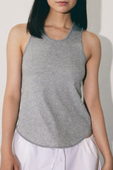 042 weekend tank in marle grey cotton jersey