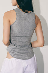 042 weekend tank in marle grey cotton jersey