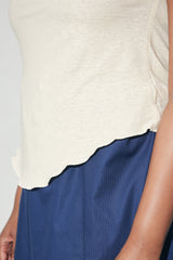 033 off shoulder top in linen