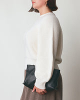 019 fisherman jumper in cream superfine merino wool