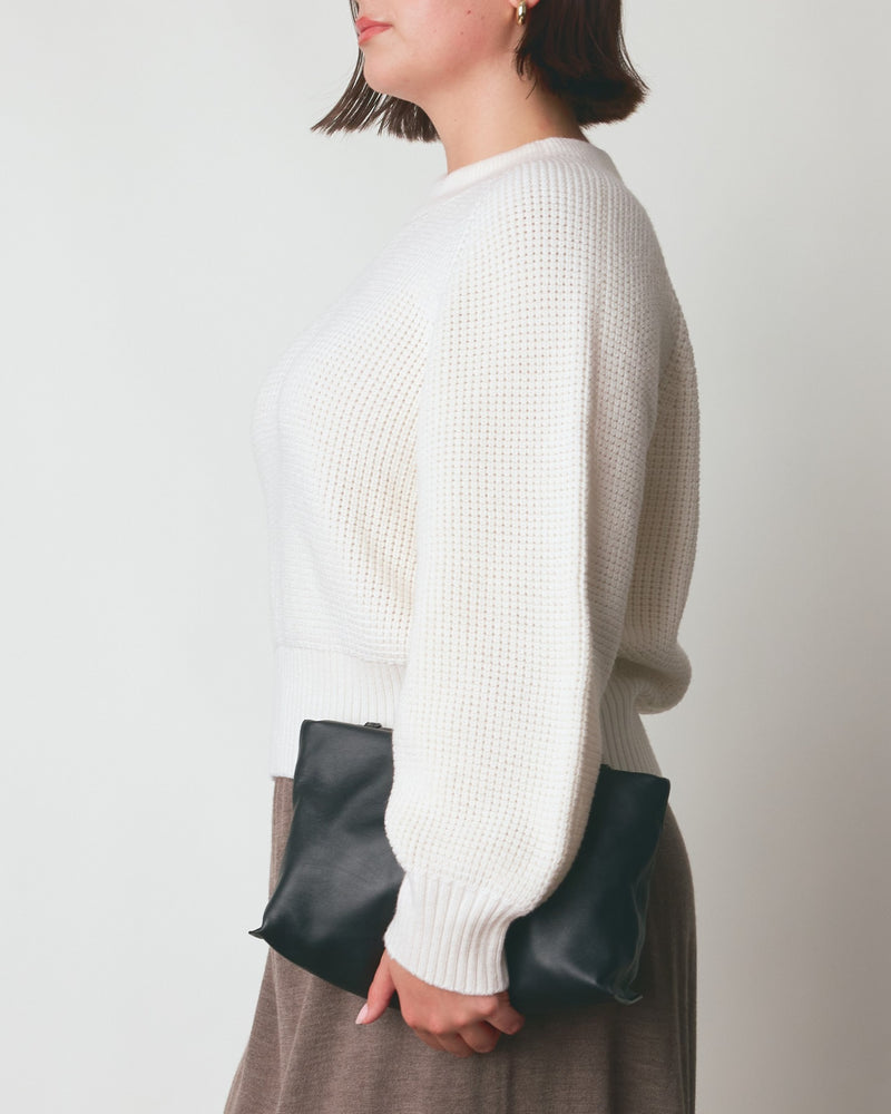 019 fisherman jumper in cream superfine merino wool