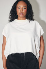 046 curved seam top in cotton pique
