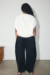 046 curved seam top in cotton pique